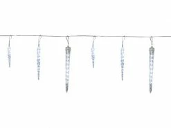 Star Trading LED-Lichtervorhang Gelido Eiszapfen, 24 LED, 7 m