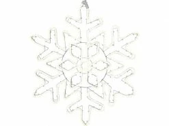 Star Trading LED-Figur Silhouette Neoled Schneeflocke, 80 cm, Weiss