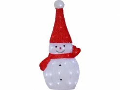 Star Trading LED-Figur Crystalo Schneemann, 59 cm, Weiss