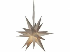 Star Trading Papierstern December, Beige, Ø 45 cm