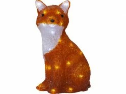 Star Trading LED-Figur Crystalo Fuchs, 35 cm, Orange