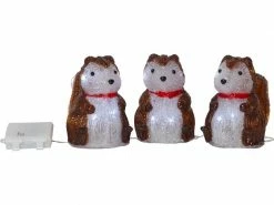 Star Trading LED-Figur Crystalo Eichhörnchen Set, 15 cm, Braun