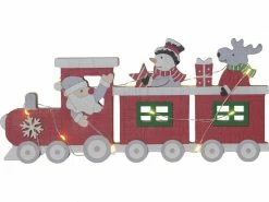 Star Trading LED-Figur Billy, Zug mit Weihnachtsmann