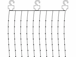 Star Trading LED Lichtervorhang Angel Hair 1 m, Silber