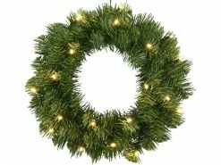 Star Trading LED-Weihnachtskranz ALASKA Ø 38 cm Grün, Outdoor