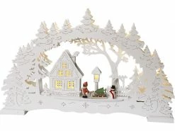 Star Trading Kerzenleuchter Ulm, 43 cm, Weiss