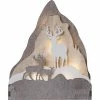Star Trading Tischdeko Gebirge Fauna, 28 cm, Holz