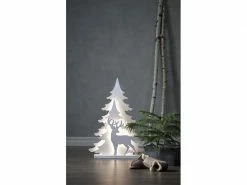 Star Trading Tischdeko Grandy 70 cm, 36 LED, Holz, Weiss -Weihnachtsbeleuchtung Verkäufe 225466785 xxl
