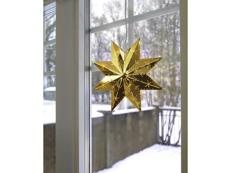 Star Trading Fensterhänger Metallstern Classic, 28 cm, Messing 4 Star Trading Fensterhänger Metallstern Classic, 28 cm, Messing – Bild 4