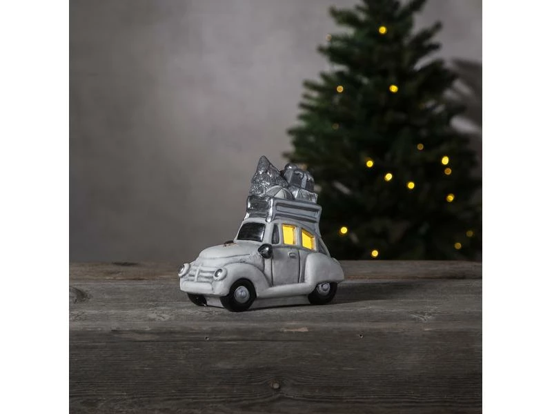 Star Trading LED-Figur Auto mit Gepäck, 15 cm, Weiss 2 Star Trading LED-Figur Auto mit Gepäck, 15 cm, Weiss – Bild 2