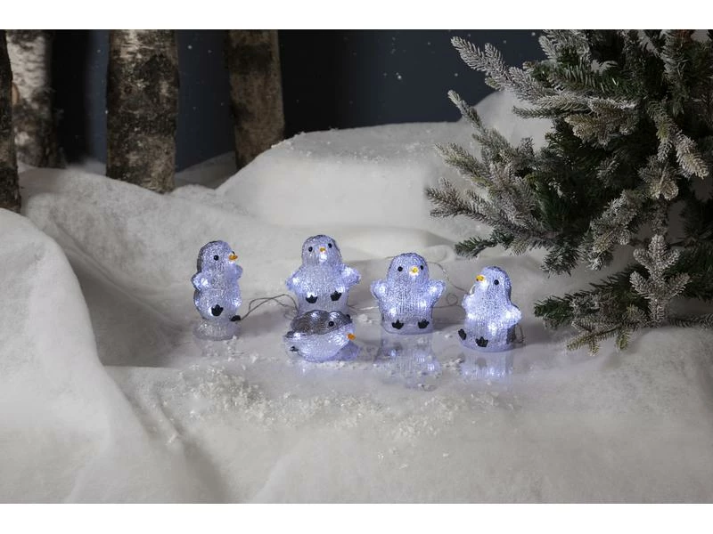 Star Trading LED-Figur Crystalo Pinguin Set, 12 cm, Grau 2 Star Trading LED-Figur Crystalo Pinguin Set, 12 cm, Grau – Bild 2