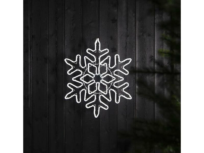 Star Trading LED-Figur Silhouette Neoled Schneeflocke, 80 cm, Weiss 2 Star Trading LED-Figur Silhouette Neoled Schneeflocke, 80 cm, Weiss – Bild 2