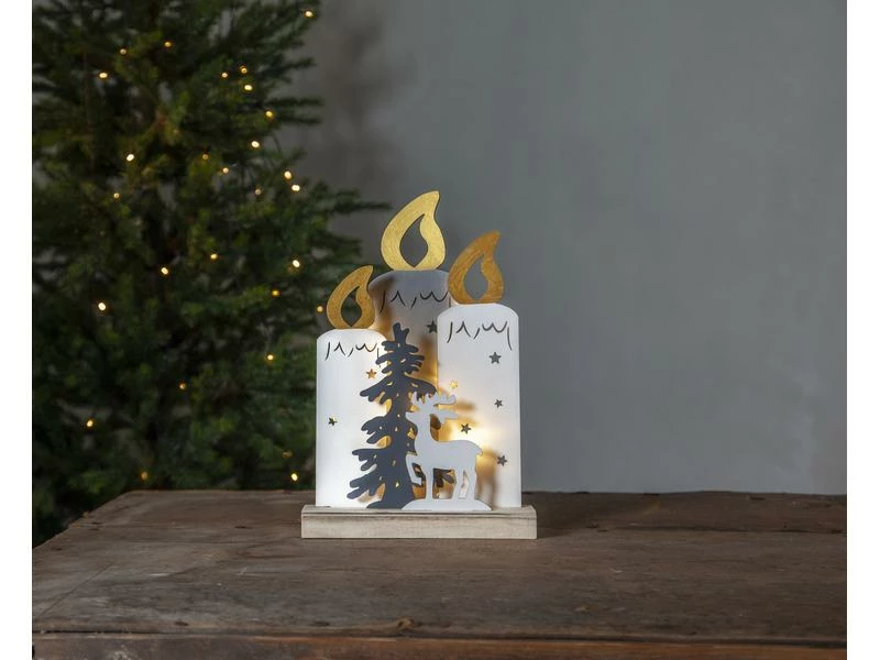 Star Trading Tischdeko Kerzenständer Fauna, 34 cm, Holz 3 Star Trading Tischdeko Kerzenständer Fauna, 34 cm, Holz – Bild 3