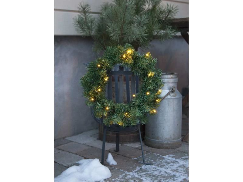 Star Trading LED-Weihnachtskranz ALASKA Ø 38 cm Grün, Outdoor 3 Star Trading LED-Weihnachtskranz ALASKA Ø 38 cm Grün, Outdoor – Bild 3