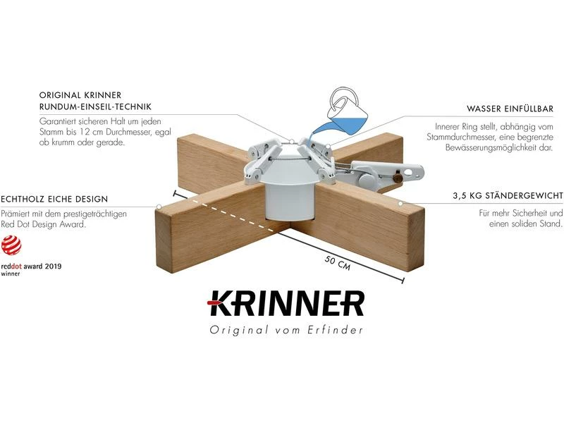 Krinner Weihnachtsbaumständer Kopenhagen, Ø 50 cm, Weiss 6 Krinner Weihnachtsbaumständer Kopenhagen, Ø 50 cm, Weiss – Bild 6
