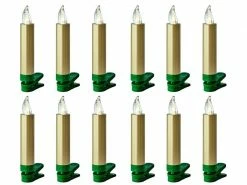 Lumix LED Baumkerze SuperLight Mini, Gold, 12er-Starter Set