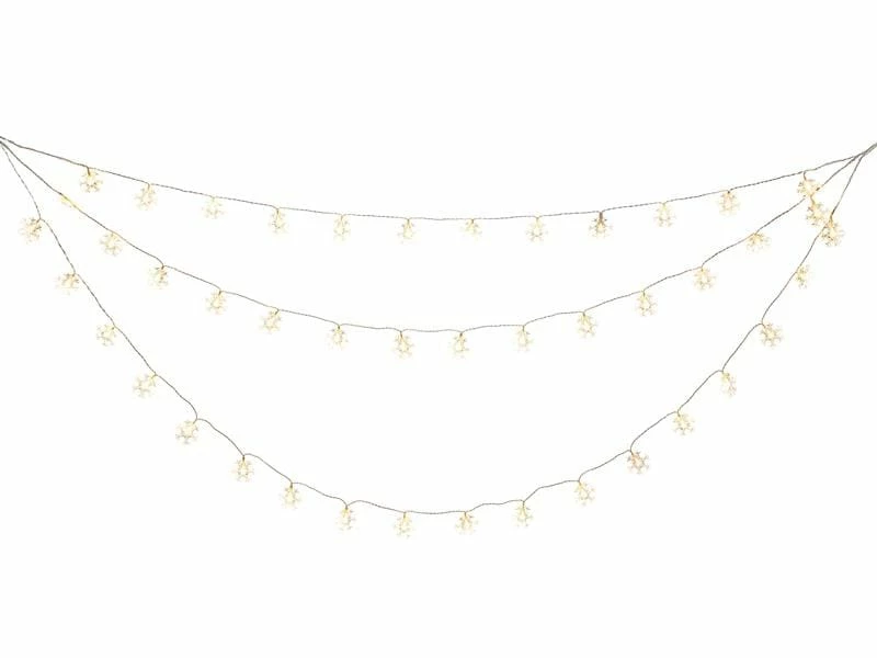 Konstsmide LED-Lichtervorhang Schneeflocken, 44 LED, 1.25 m, Outdoor 1 Konstsmide LED-Lichtervorhang Schneeflocken, 44 LED, 1.25 m, Outdoor