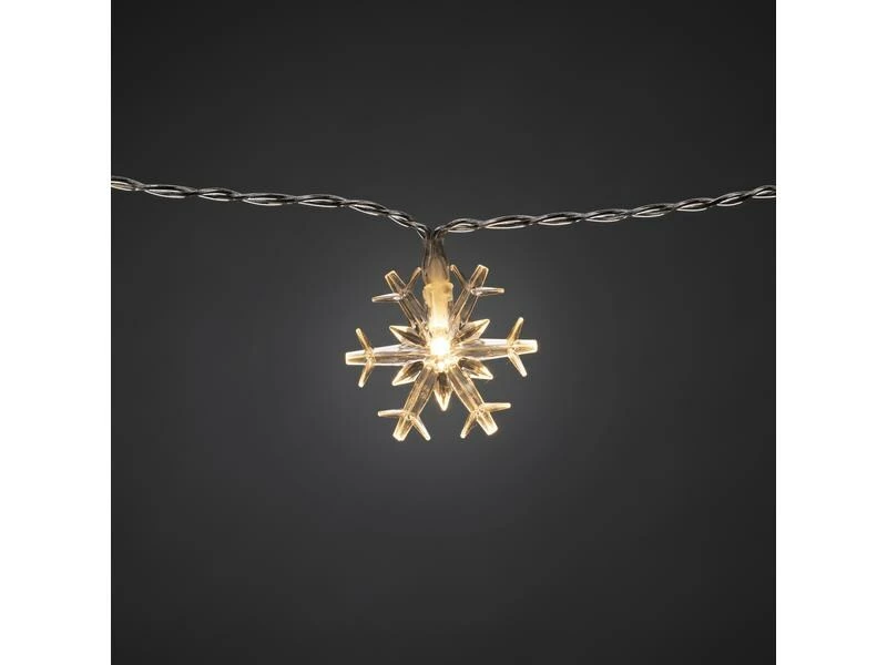 Konstsmide LED-Lichtervorhang Schneeflocken, 44 LED, 1.25 m, Outdoor 4 Konstsmide LED-Lichtervorhang Schneeflocken, 44 LED, 1.25 m, Outdoor – Bild 4