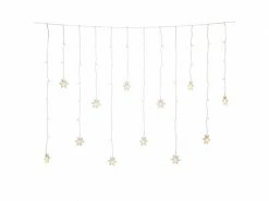 Konstsmide LED-Lichtervorhang Schneeflocken, 60 LED, 1.4 m, Outdoor