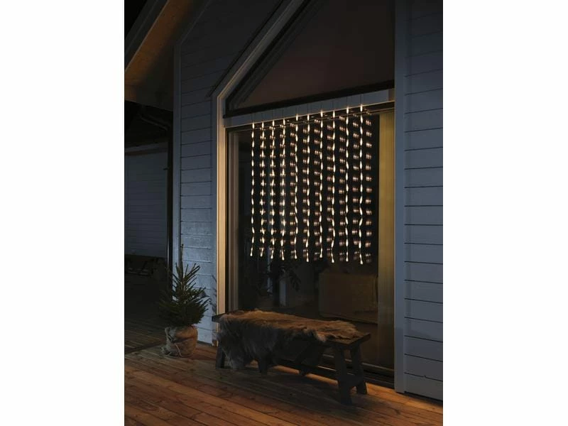 Konstsmide LED-Lichtervorhang Tropfen, 140 LED, 1.2 m, Outdoor 2 Konstsmide LED-Lichtervorhang Tropfen, 140 LED, 1.2 m, Outdoor – Bild 2