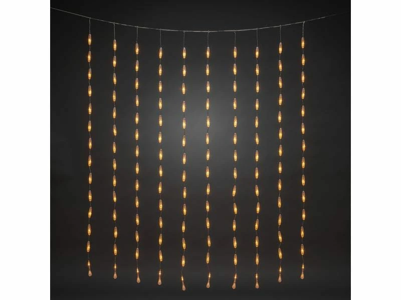 Konstsmide LED-Lichtervorhang Tropfen, 140 LED, 1.2 m, Outdoor 3 Konstsmide LED-Lichtervorhang Tropfen, 140 LED, 1.2 m, Outdoor – Bild 3