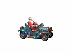 Konstsmide LED-Figur Weihnachtsmann im Auto, 16 cm