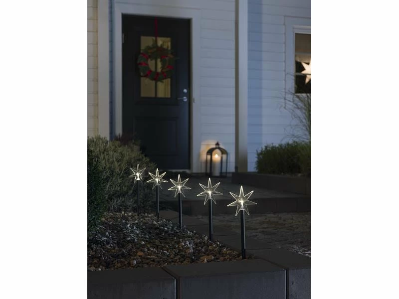 Konstsmide LED-Figur Stern, 24 cm, 5er Set 3 Konstsmide LED-Figur Stern, 24 cm, 5er Set – Bild 3