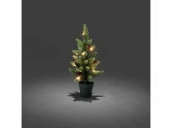 Konstsmide LED Weihnachtsbaum mit Tannen, 45 cm, Grün, 10 LED