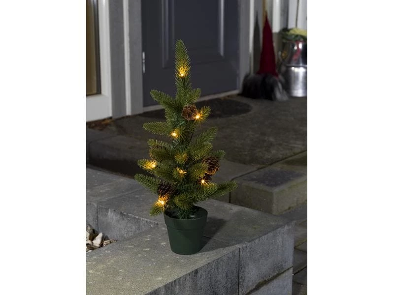 Konstsmide LED Weihnachtsbaum mit Tannen, 45 cm, Grün, 10 LED 2 Konstsmide LED Weihnachtsbaum mit Tannen, 45 cm, Grün, 10 LED – Bild 2