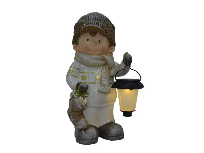 Dameco LED-Figur Junge, 38 cm, Weiss/Gold 2 Dameco LED-Figur Junge, 38 cm, Weiss/Gold – Bild 2