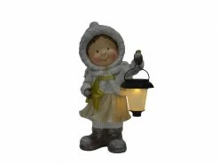 Dameco LED-Figur Mädchen, 39 cm, Weiss/Gold
