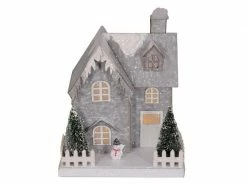 Dameco Aufsteller XMAS Haus, 23 cm, Grau