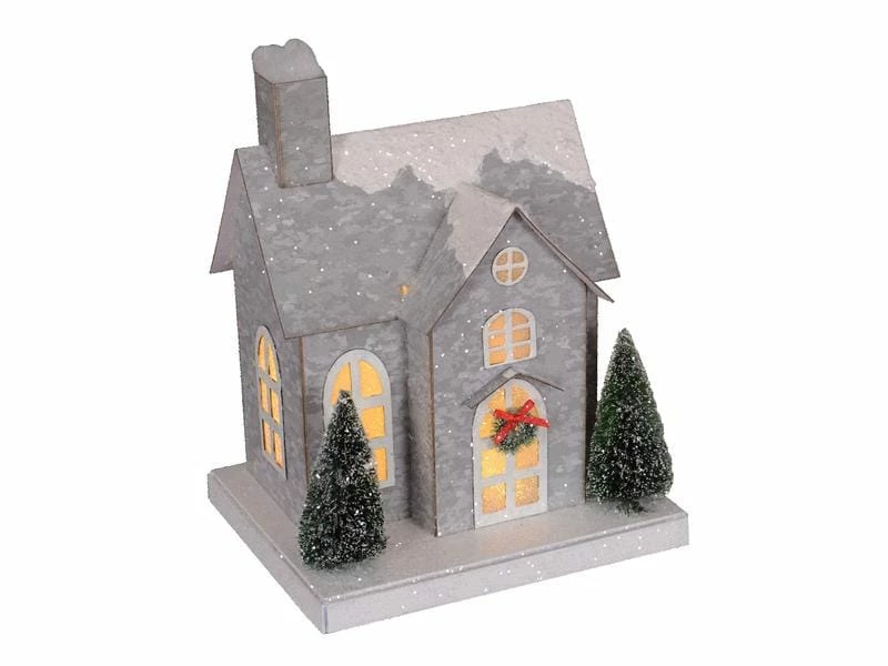 Dameco Aufsteller XMAS Haus, 25 cm, Grau 1 Dameco Aufsteller XMAS Haus, 25 cm, Grau