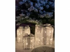 Dameco LED-Figur Geschenkboxen, 3 Stück, Silber 9 Dameco LED-Figur Geschenkboxen, 3 Stück, Silber -Weihnachtsbeleuchtung Verkäufe 227756799 xxl