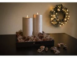 STT LED-Kerze XL Flat, Ø 12.5 x 27.5 cm, Grau -Weihnachtsbeleuchtung Verkäufe 230219305 xxl