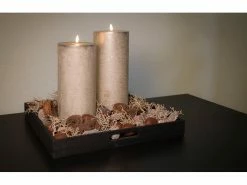 STT LED-Kerze XL Flat, Ø 12.5 x 27.5 cm, Grau -Weihnachtsbeleuchtung Verkäufe 230219307 xxl