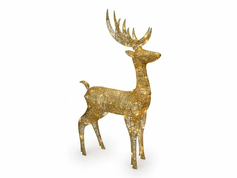 STT LED-Figur Rentier Floki, 64 cm, Gold 1 STT LED-Figur Rentier Floki, 64 cm, Gold