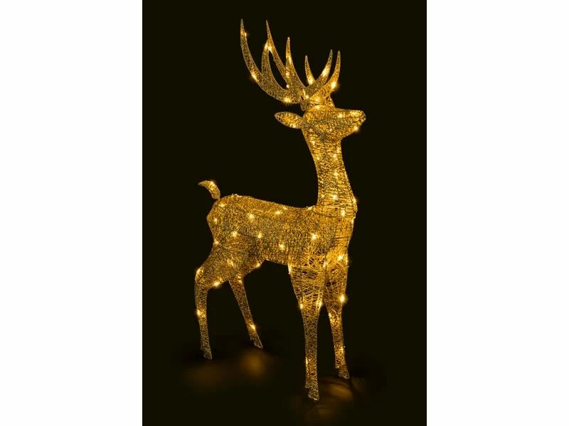 STT LED-Figur Rentier Floki, 64 cm, Gold 2 STT LED-Figur Rentier Floki, 64 cm, Gold – Bild 2