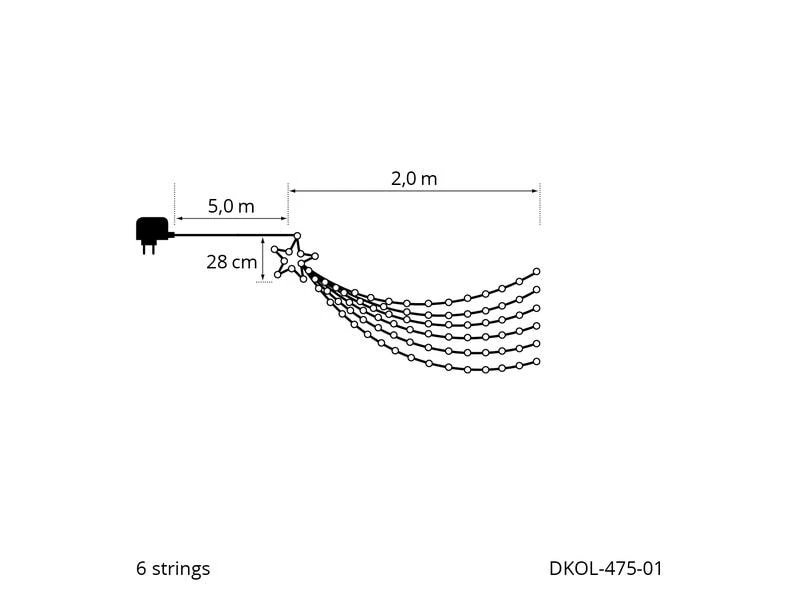 STT Dekolicht Comet tail, 28 cm, Silber 2 STT Dekolicht Comet tail, 28 cm, Silber – Bild 2