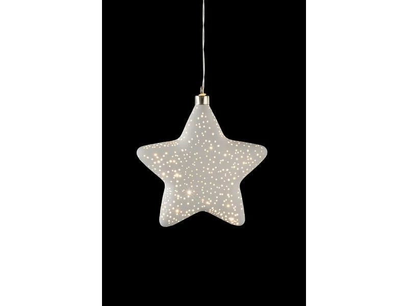 STT Fensterhänger Glamour Star L, Ø 18 cm, Weiss 2 STT Fensterhänger Glamour Star L, Ø 18 cm, Weiss – Bild 2