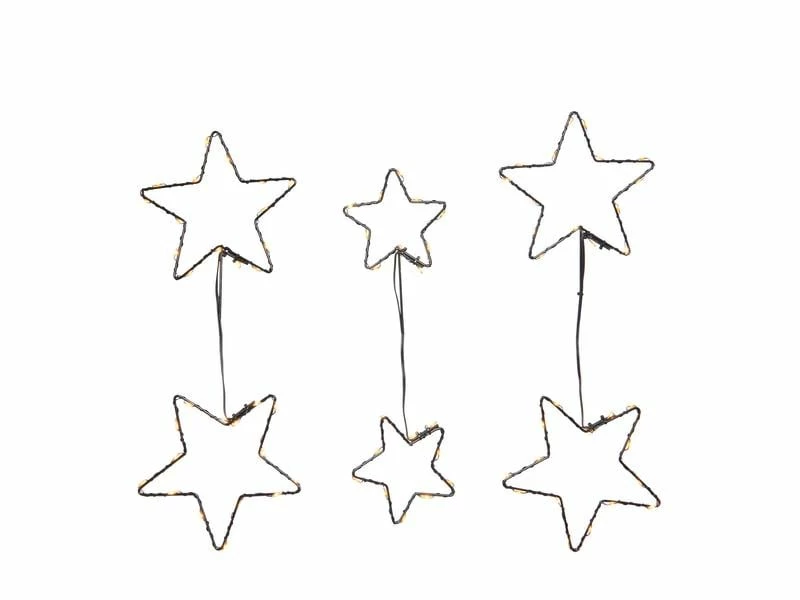 STT Dekolicht 2D Star Set, 3 Stück 1 STT Dekolicht 2D Star Set, 3 Stück