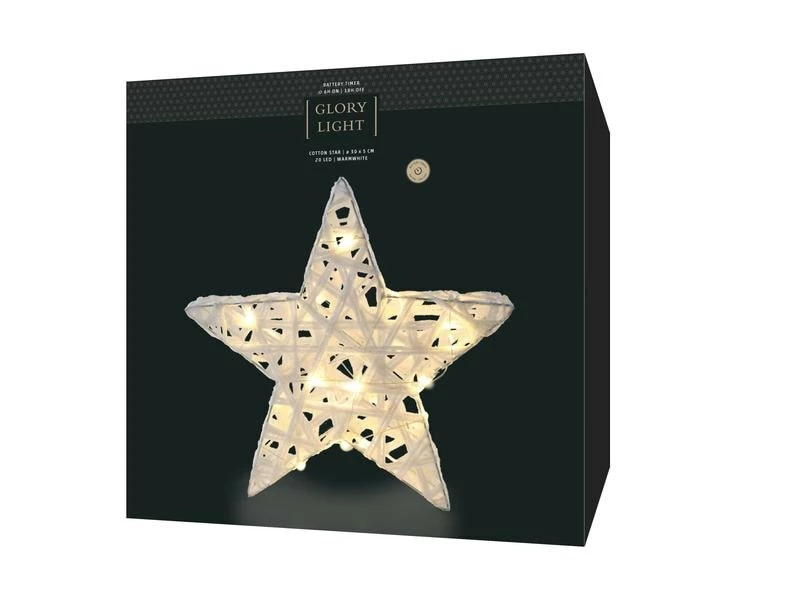 STT Tischdeko Cotton Star, Ø 30 cm, Weiss 4 STT Tischdeko Cotton Star, Ø 30 cm, Weiss – Bild 4