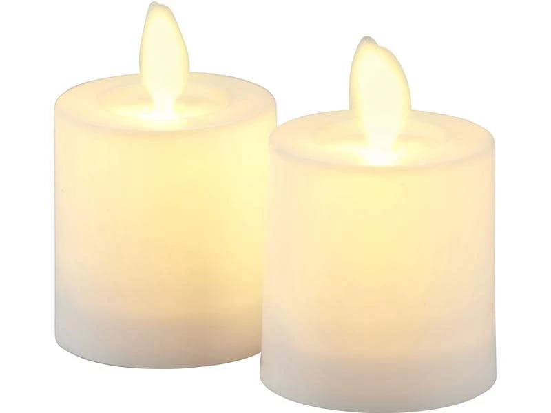 Sirius LED-Kerzen Set Sara Exclusive, 2 x Ø 4.2 x 5 cm, Weiss 2 Sirius LED-Kerzen Set Sara Exclusive, 2 x Ø 4.2 x 5 cm, Weiss – Bild 2