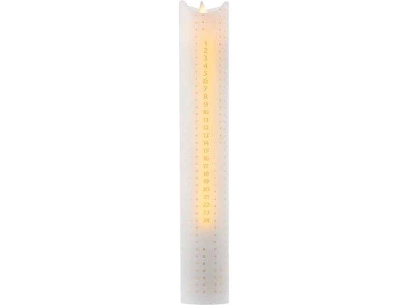 Sirius LED-Kerze Sara Adventskalender, Ø 5 x 29 cm, Gold/Weiss 1 Sirius LED-Kerze Sara Adventskalender, Ø 5 x 29 cm, Gold/Weiss
