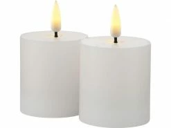 Sirius LED-Kerzen Set Sille Mini, Ø5x6.5 cm, Weiss, Wiederaufladbar