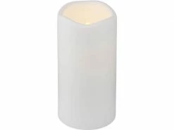 Sirius LED-Kerze Storm Outdoor, Ø 10 x 20 cm, Weiss