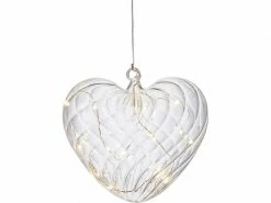 Sirius Weihnachtskugel Wave Herz, 15 cm