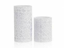 Pauleen LED-Kerzen Set Little Lilac, Ø 7.8 cm, Weiss, 2 Stk.