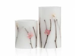 Pauleen LED-Kerzen Set Shiny Blossom, Ø 8.5 cm, Weiss, 2 Stk.