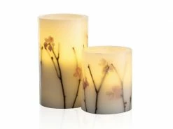 Pauleen LED-Kerzen Set Shiny Blossom, Ø 8.5 cm, Weiss, 2 Stk. -Weihnachtsbeleuchtung Verkäufe 52052896 xxl